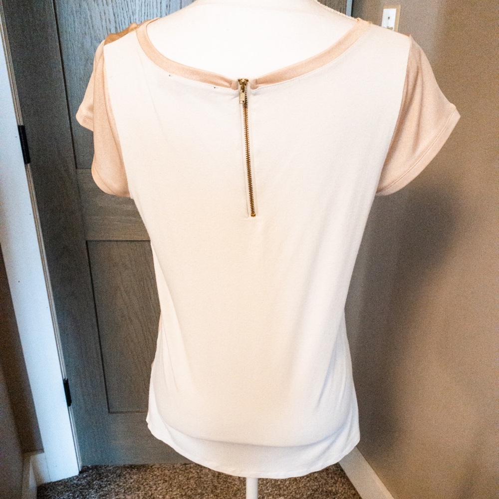 Limited size medium rose gold and cream tee - Picture 2 of 5